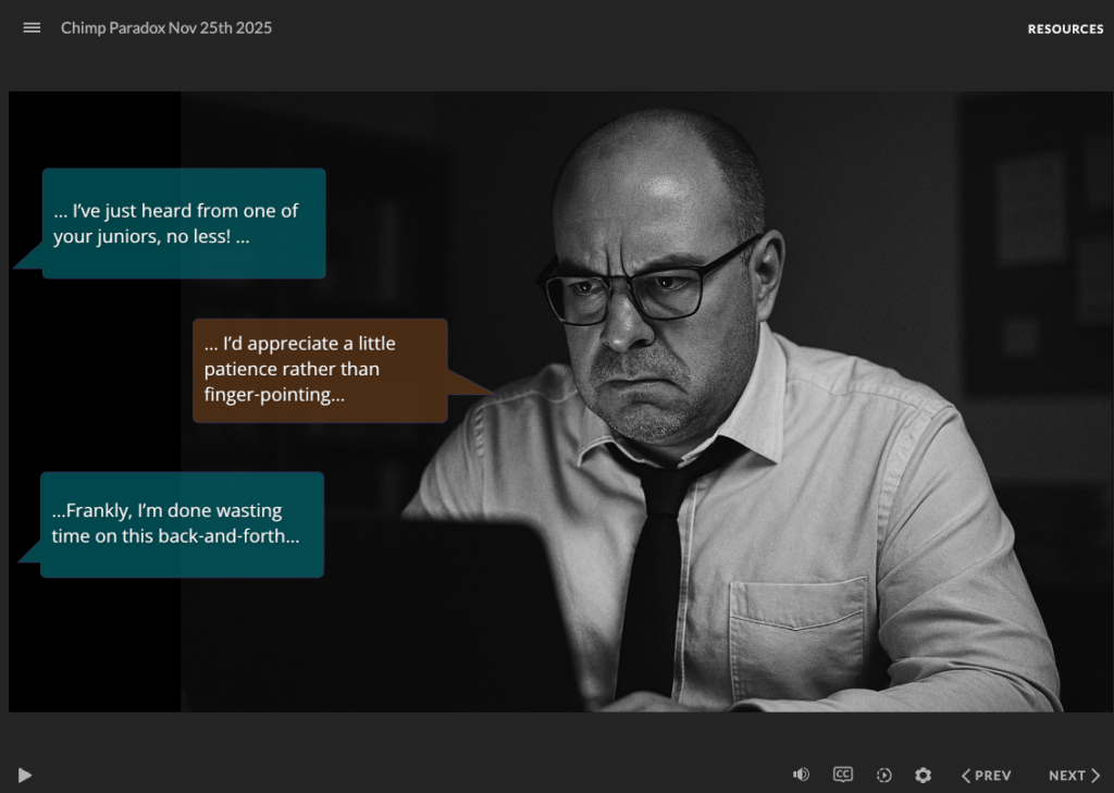 Tom's tense email exchange